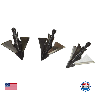 Quality Archery Designs Qad Exodus Swept Blade Broadhead, 100 Grain, sharp steel hunting arrowhead with swept blade design