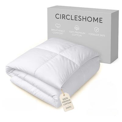 Circleshome warm crib comforter made of soft, breathable 100% cotton with a cozy, gentle design for babies.