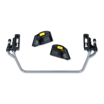 Bob Gear single jogging stroller adapter for Britax infant car seats, shown attached to the stroller frame.