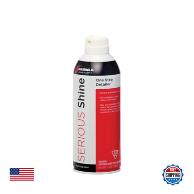 Shurhold Serious Shine Quick Detailer spray polish with UV protection for all surface types, shown in the image.