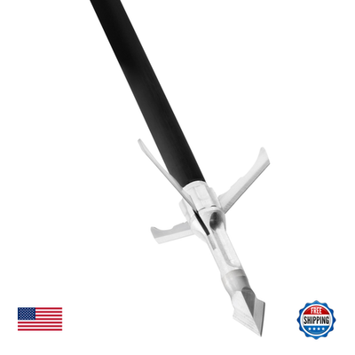 Grim Reaper Broadheads 1873 X-Bow Mechanical Broadhead with Razor Cut blades for hunting and archery.