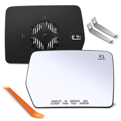 SNEMEEY passenger side mirror glass for 2004-2010 Ford F-150 with heating and ABS backing plate