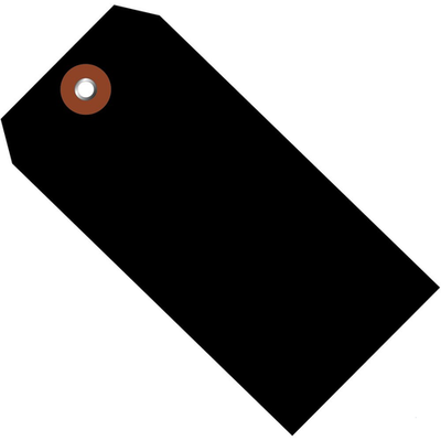 Aviditi waterproof plastic tags, 6 1/4 x 3 1/8 inches, black inventory and asset labels for organization.