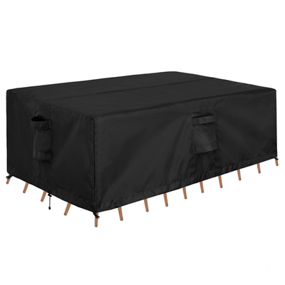 OutdoorLines waterproof patio table furniture set cover for rectangle tables, protecting outdoor furniture from rain and weather.