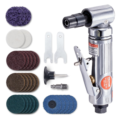 VEVOR 1/4" right angle air die grinder with 20000RPM, lightweight aluminum body, and ball bearing construction