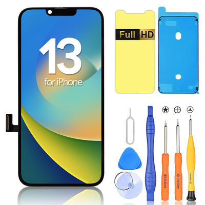 Ayake Screen Replacement for iPhone 13 6.1" FHD LCD Touch Digitizer with True Tone and pre-installed front camera and earpiece housing