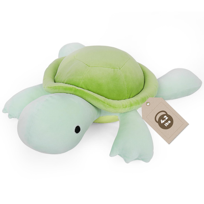 Weighted sea turtle plush toy 22-inch soft green stuffed animal pillow