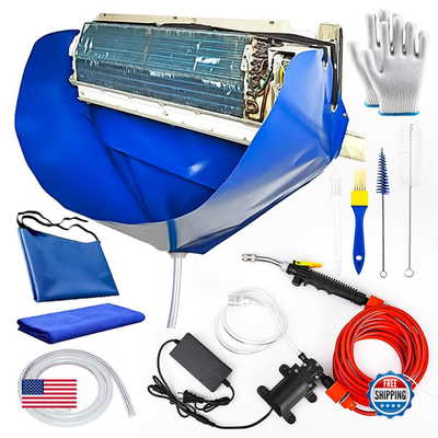 South Silk Ac cleaning bag wall protection cloth and mini split cleaning kit with 13 pieces, shown in the image.