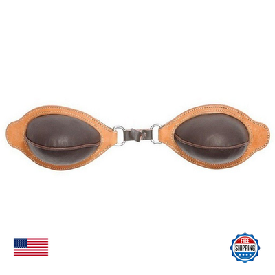 Tough 1 Medium Oil Leather Bucking Rolls for horseback riding, sturdy and durable with reinforced stitching