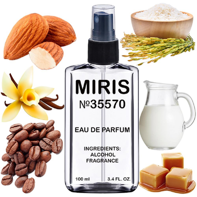 MIRIS No. 35570 Inspired by Black Opium EDP for women, 3.4 fl oz, long-lasting floral and coffee fragrance bottle