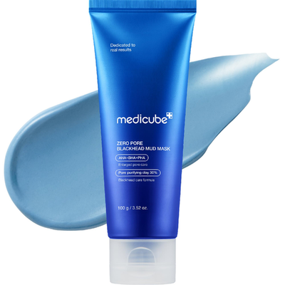 Medicube Zero Pore Blackhead Mud Facial Mask tube with cooling and tightening effects