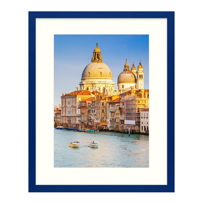 wyooxoo 16x20 dark blue solid wood modern picture frame with plexiglass display