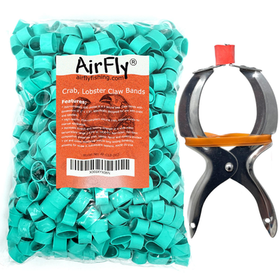 AirFly green silicone crab lobster claw bands FDA safe reusable boil-proof pack of 600