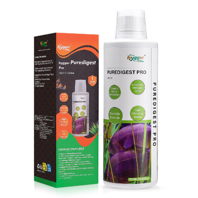 Hygger Aquarium Water Bio-Clarifier bottle for reducing fish waste and cleaning organic sludge in freshwater and saltwater tanks