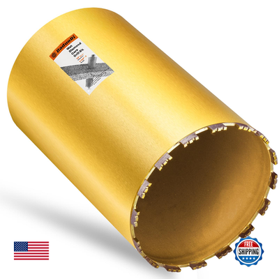 Daduori 9-inch wet core drill bit with 14-inch depth and 1-1/4-7 thread, designed for diamond core drilling applications