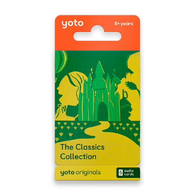 YOTO The Classics Collection kids audio cards for YOTO Player and Mini, featuring colorful packaging with five story cards.