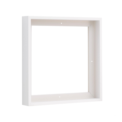 Pixy Canvas 18x18 Floater Frame for 1.5-inch deep canvas paintings, showcasing a sleek wooden border around the artwork.