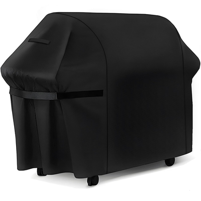 Heavy-duty 75-inch Unbranded grill cover made of waterproof 300D Oxford fabric, windproof and UV resistant for outdoor grilling protection.