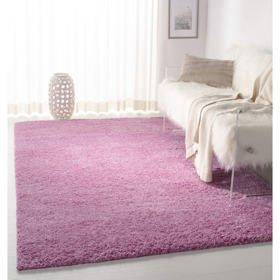 SAFAVIEH August Shag 4ft square pink polypropylene shag rug