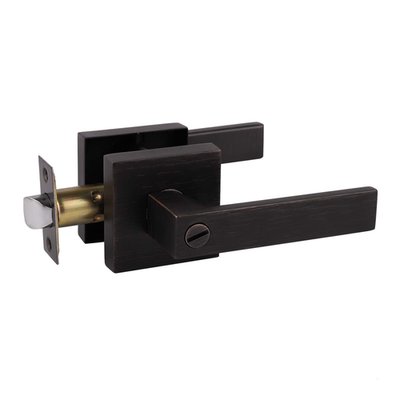 Probrico heavy duty privacy door handle lever with contemporary square design, ideal for modern interior doors.