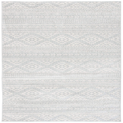 Safavieh Tulum Collection accent rug in light grey and ivory with Moroccan boho pattern, 2x5 feet.