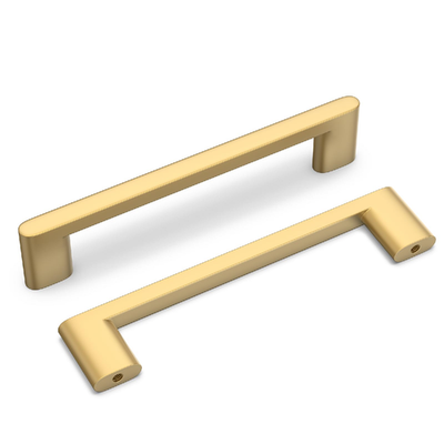 homdiy 15 pack matte gold metal cabinet pulls with 5-inch hole center brushed brass finish