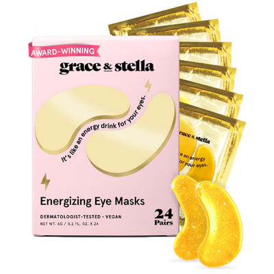 Grace & Stella gold under eye mask for dark circles and puffiness, vegan and hydrating