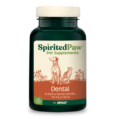 Spirited Paw Dental plaque and tartar control supplement for cats and dogs
