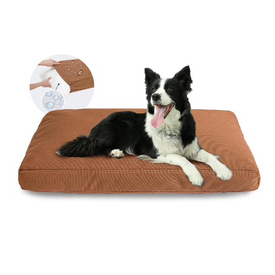 Miguel durable large canvas dog bed 40x30 waterproof outdoor pillow caramel color