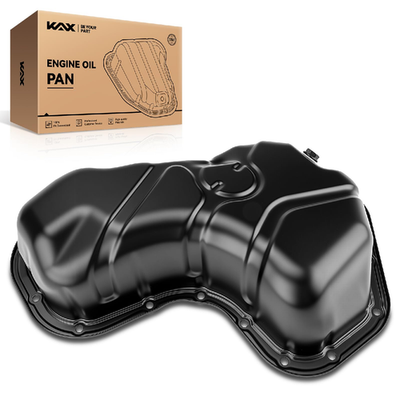 KAX engine oil pan for Toyota Camry, RAV4, Highlander, Sienna V6 3.5L vehicles, showing the metal oil pan with bolt holes