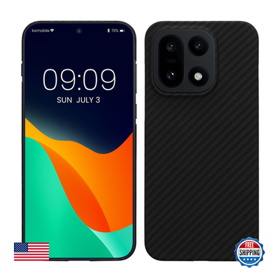 Kalibri aramid fiber case for OnePlus 15, super slim and durable phone cover with strong protective features.