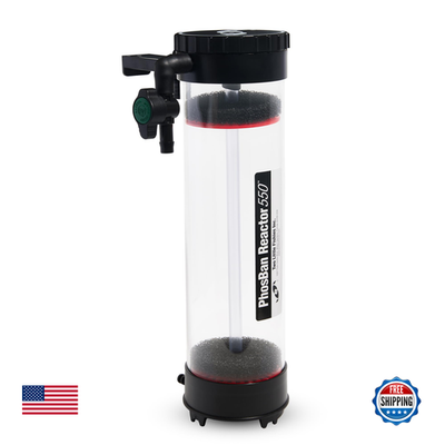 Two Little Fishies ATL PBR550 GFO Phosban Reactor 550 for aquarium filtration system with clear plastic construction