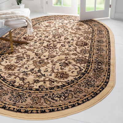 Unique Loom Sialk Hill Collection Washington oval area rug, 3'3" x 5'3", featuring intricate patterns and a rich color palette.