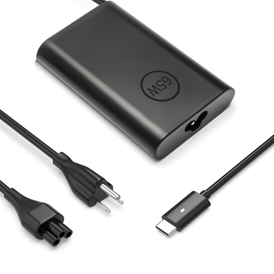 Aotusn 65W USB-C AC charger compatible with Dell XPS 13 9360 and 9365 laptops, showing the compact charger with USB-C port.