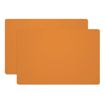 Panzexin silicone placemats, food-grade non-slip waterproof dining mats with stain resistance on a table surface.