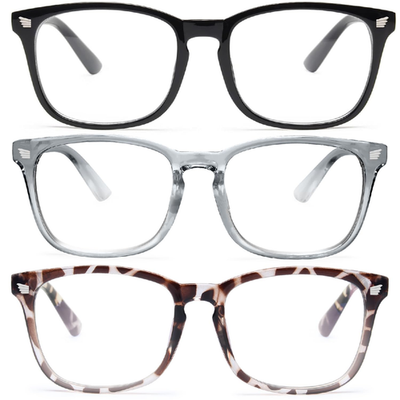 Livho High Tech blue light blocking computer glasses with beige nylon frame and blue lenses for women