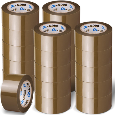 36 rolls brown packing tape with dispenser for shipping and packaging work