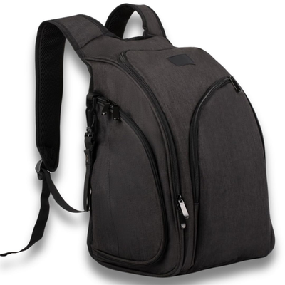 JOHAR Diaper Backpack black waterproof polyester multifunctional baby travel bag with insulated pockets and changing pad