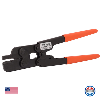 SharkBite Pex Crimp Ring Removal Tool for 1/2, 3/4, and 1-inch copper crimp rings, used for plumbing pipe fittings.