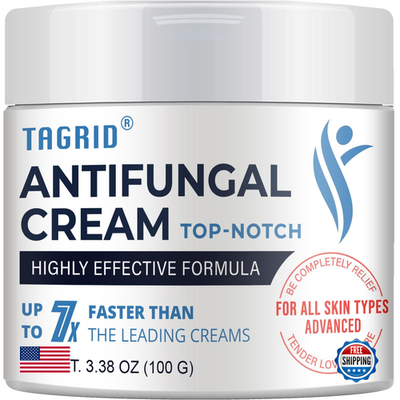 Unbranded Tagrid antifungal cream tube for jock itch, suitable for athletes and active people, displayed on a white background.
