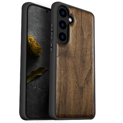 Carveit wood case for Galaxy S24 with natural wood and soft TPU shockproof design