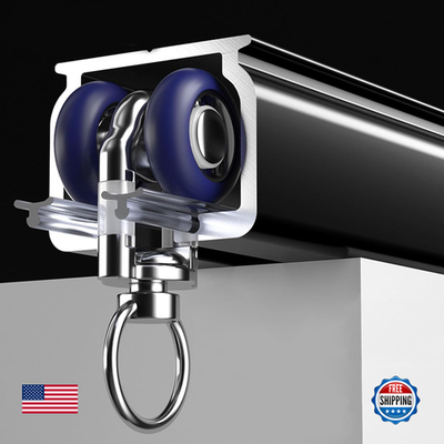 Yxhomme aluminum alloy silent curtain track mounted on ceiling or wall for smooth curtain operation