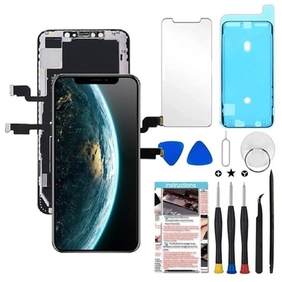iPhone Xs Max 6.5-inch LCD touch screen display replacement, showing the front view of the screen for repair or upgrade.