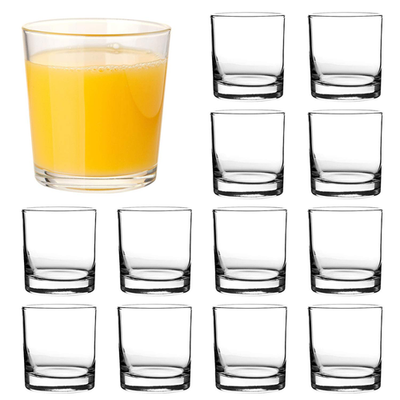 Qappda clear 7oz old fashioned cocktail glass with heavy base, ideal for drinking and serving beverages.