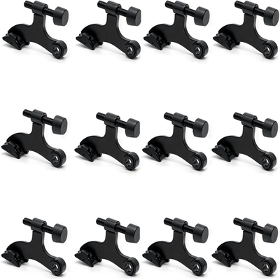 Suntai 12-pack black hinge pin door stopper, adjustable and heavy-duty for door hinges, with a sturdy metal construction.