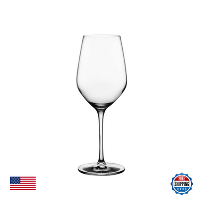 Nude Glass Nude Red wine glasses set of 2 with large long stems, made of Climats crystal, clear and elegant for wine serving.