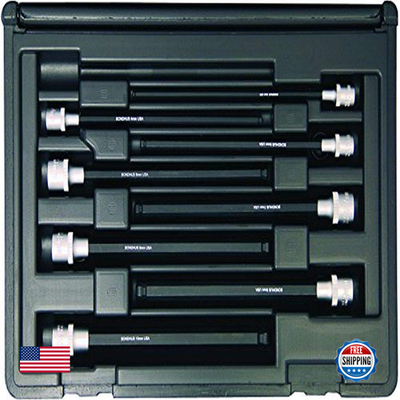Bondhus Phbx8Ms6C 30887 socket ball end bit tool set with 6 and 8 piece sockets arranged in a case.