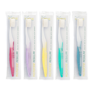 Pack of 5 NIMBUS extra soft toothbrushes with tapered bristles for sensitive gums