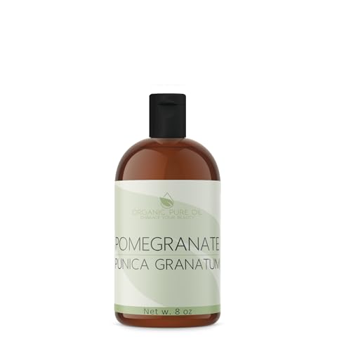 Pomegranate Seed Oil - 8 oz - Pure, Unrefined, Non GMO, Cold Pressed, Sweet Carrier Oil for Hair, Skin Nails Body Face DIY Soaps & More - Hydrate Nourish Replenish Moisturize - Packaging May Vary - OPO Official Product View 1