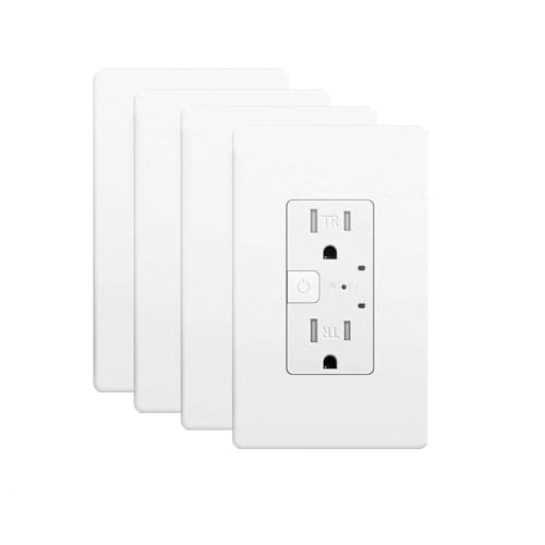 Smart Wall Outlet TR Receptacle Alexa Google 2 4 G WiFi ETL - junlit Official Imagery - 1